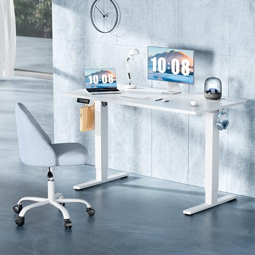 DUMOS 40 Inch Electric Standing Desk Height Adjustable, Sit Kit