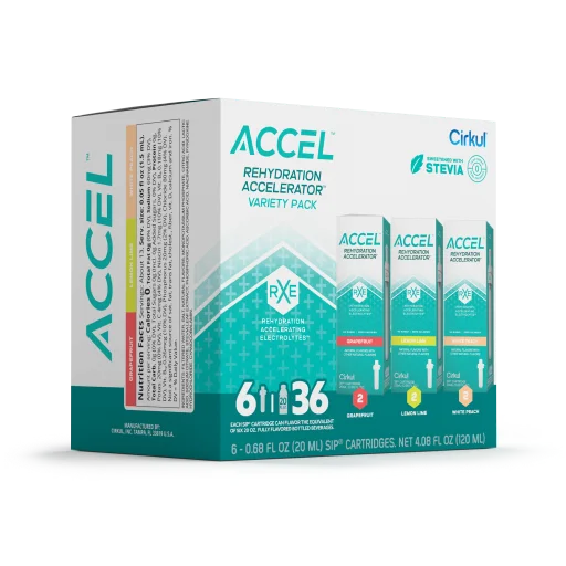 Zero-Calorie Accel 6-Pack Variety Pack IZ9I - Sugar-Free Fruit Flavor Cartridge Refill Detail