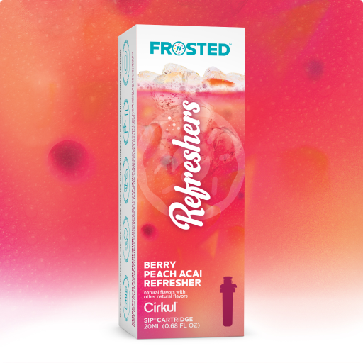 Natural Fruit Flavored Frosted Berry Peach Acai Refresher 6837 - Vitamin-Infused Natural Refreshing Flavor Core - Default Title