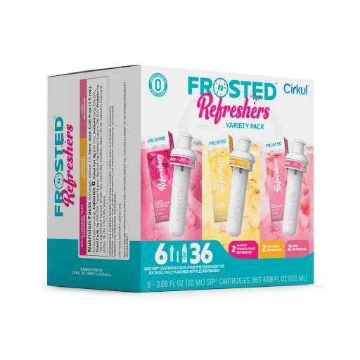 Natural Fruit Flavored Frosted Refreshers 6-Pack Variety Pack 1367 - Vitamin-Infused Natural Refreshing Flavor Core Detail