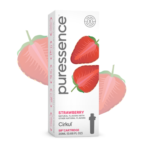 Refreshing Electrolyte Puressence Strawberry (Unsweetened) OR1Y - Sugar-Free Fruit Flavor Cartridge Refill - Default Title